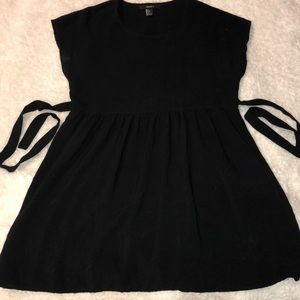 Casual black mini dress